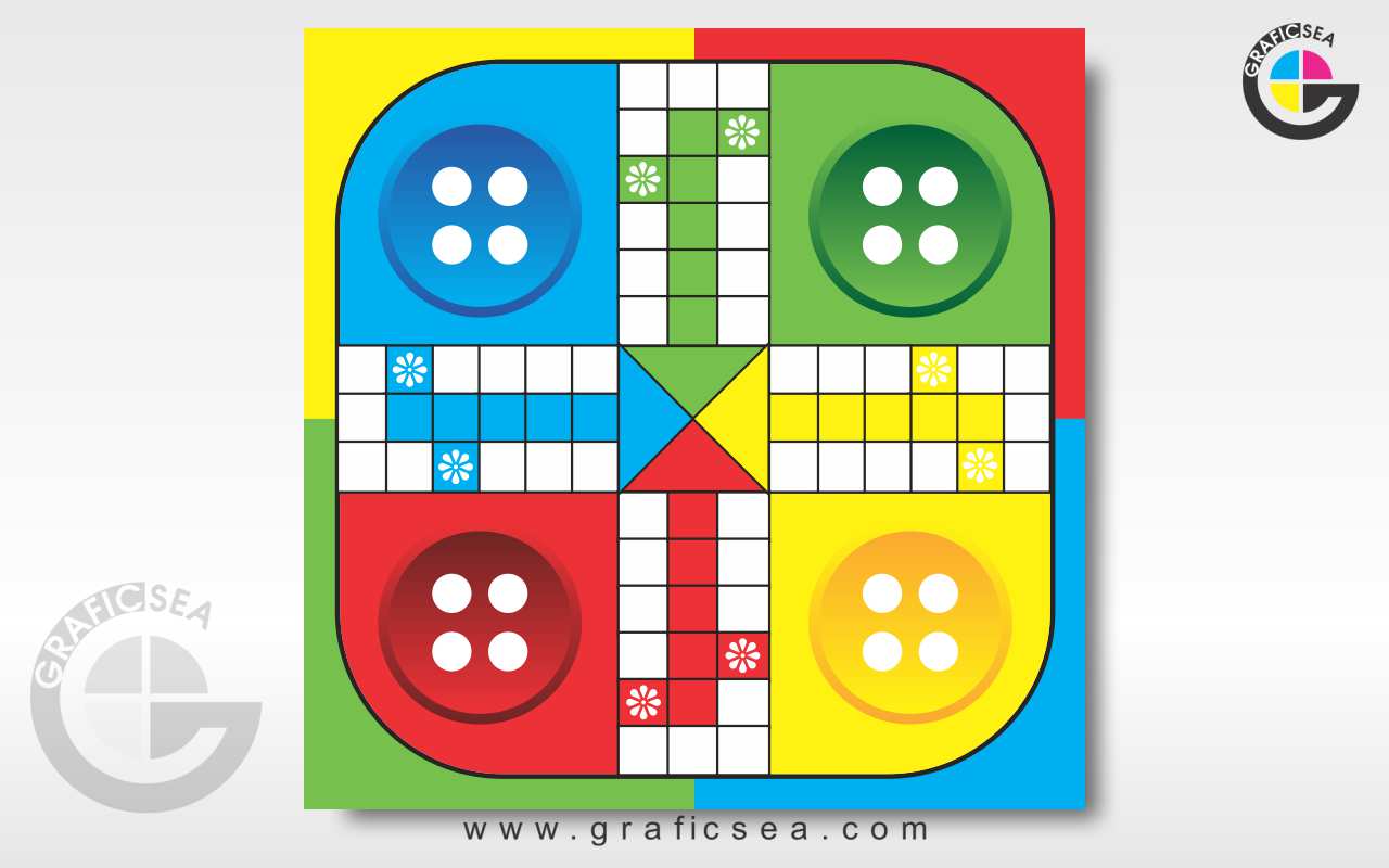 Round Style Ludo Game Design CDR File