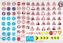 Pakistan Road Safety Traffic Signs CDR Design