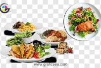 4 Star Food Platter with Fish Fried Piece PNG Images