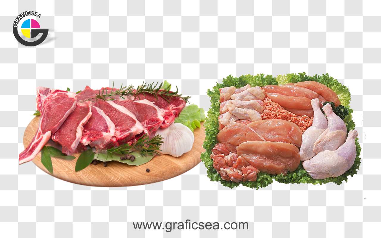 Boneless Chicken and Beef Meat PNG Images