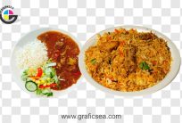 Chicken Biryani and Chinese Curry Rice PNG Image