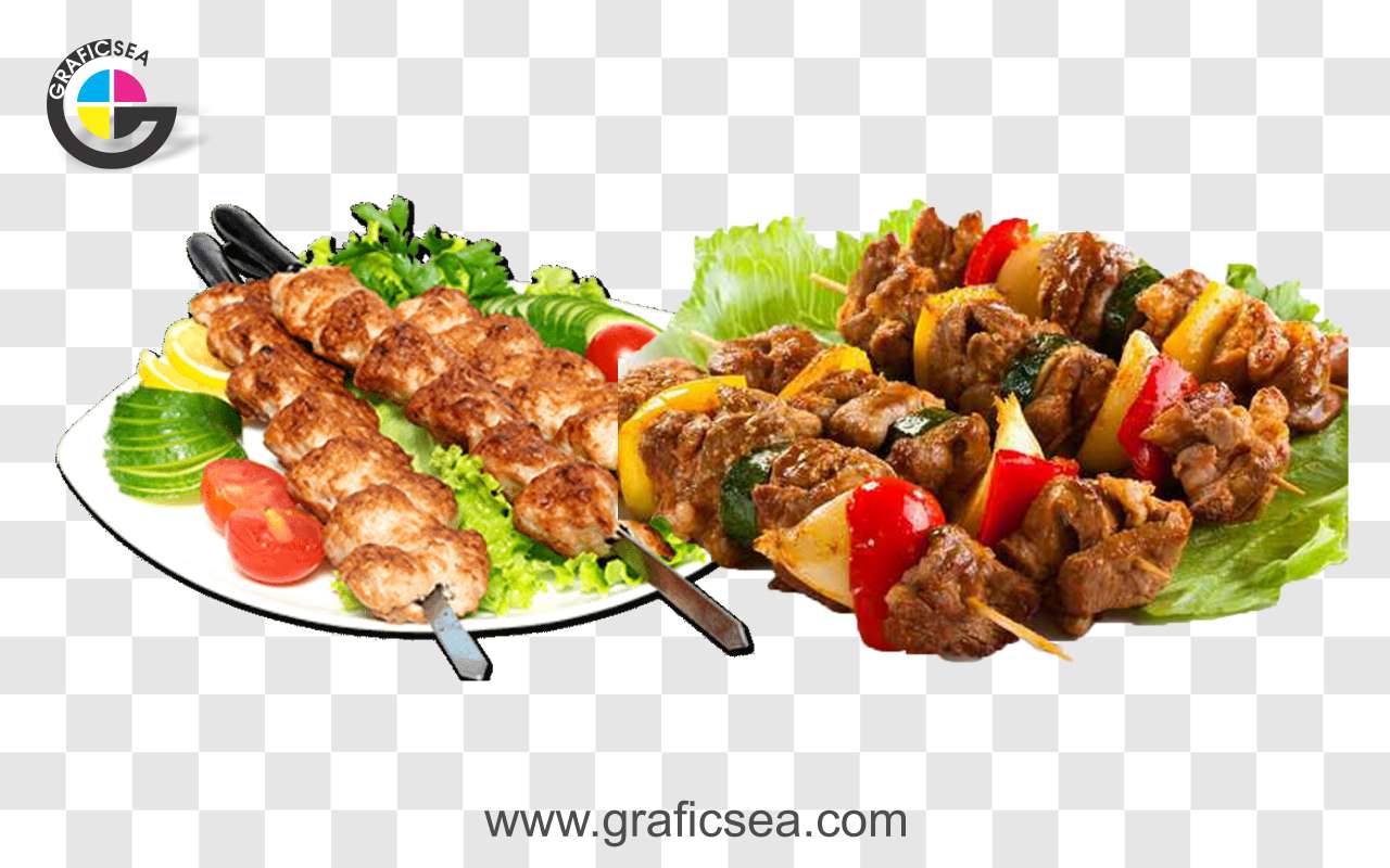 Chicken and Beef Tika Boti Plate PNG Images