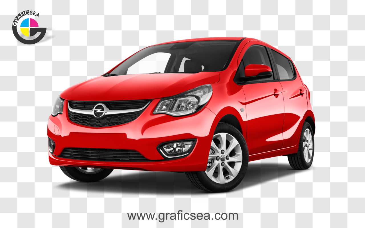 Red Hybird Family Car PNG Image