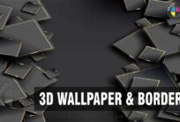 Side Walls of Corporate Office Black Gold 3D Mural