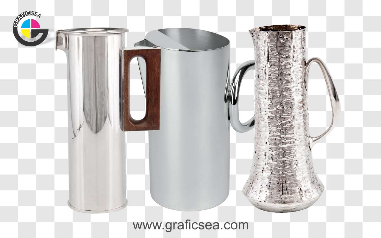 Sliver Plated and Stainless Steel Long Jug PNG