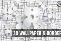 White Flower Home Wall Decor 3D Image