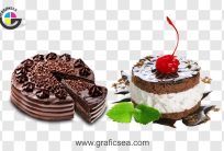 Chocolate Creamy Cake with Berry PNG Images