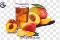 Fresh Peach Fruits Juice Glass PNG Images