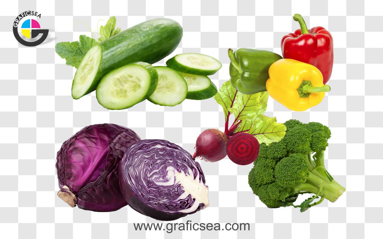 Fresh Salad Vegetables Items PNG Images