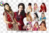 11 Pakistani Bridal Girls HD PNG Images Pack