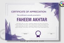 Appreciation Certificate CDR Template Design