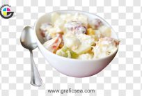 Cream Furit Chat Bowl PNG Image