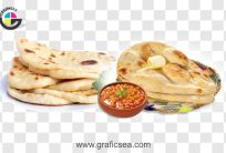 Khameeri Roti, Butter and Chana PNG Images