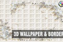 Luxury Floral Art Corner TV Room Wall Decor 3D