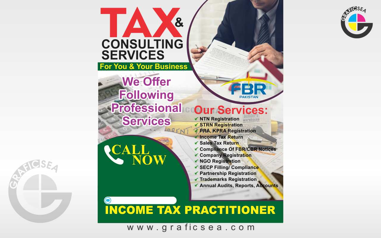 Tax and Counsulting Services Poster CDR Design