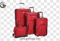 4 Piece Bags Set, Trolly Suitcase PNG Image