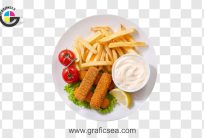 Chicken Nuggets with Fries PNG Image