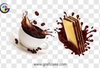 Chocolate Wafers and Coffee Cup PNG Images
