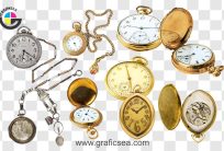 Golden Brass Antique Pocket Watch PNG Images