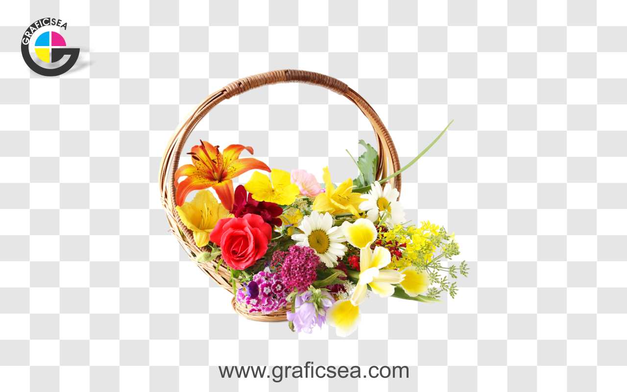 Flower Gift Pack Basket Tokri PNG Image Free Download | Graficsea