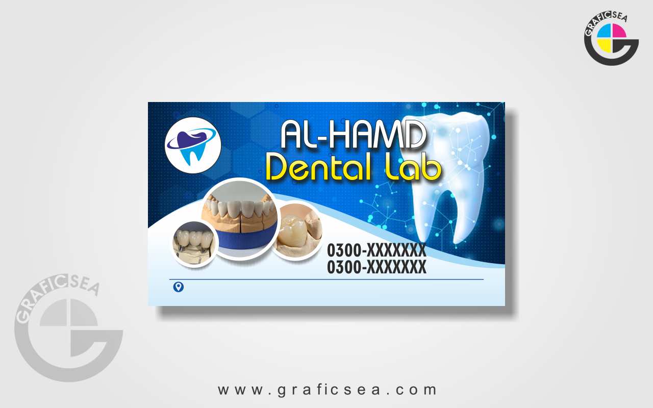 Al Hamd Dental Lab Visiting Card CDR File