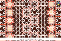 Brown Seamless Star Pattern Art CDR Wall Design