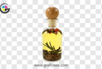 Natural Herbal Flavoured Oil Bottle PNG Image