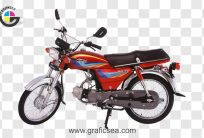 Red Safari SD 70cc Bike PNG Image