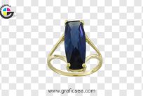 Blue Emerald Diamond Men Rings PNG Image