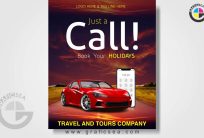 Travel and Tours Company Poster or Media Banner CDR