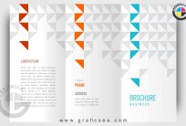 3 Color Corporate Shape Trifold Brochure CDR File