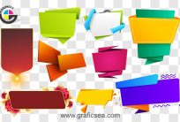 Big Offers Colorful Ribbons Tags PNG Images