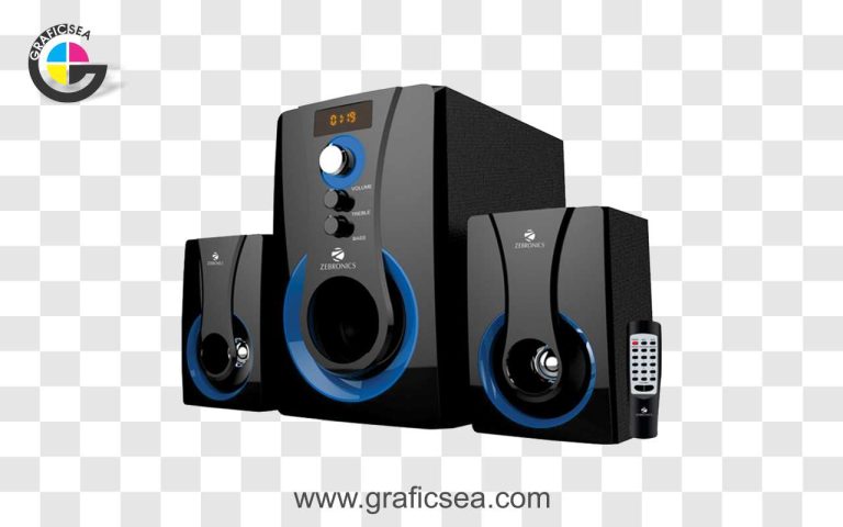 Black Audio Woofers With Remote PNG Image