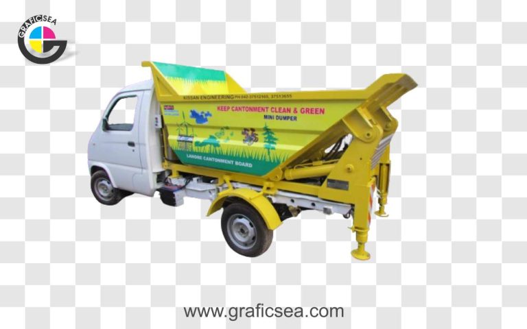 Mini Garbage Dumper Truck PNG Image