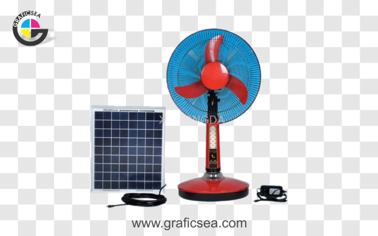 Solar Pedestal Plastic Body Fan PNG Images