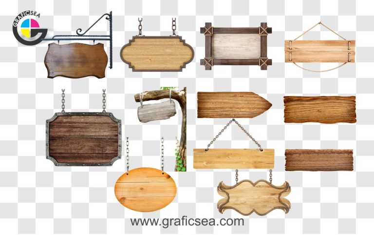 Wooden House Nameplates PNG Images