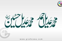 Adeel Hussain Sahib Muslim Urdu Name Calligraphy