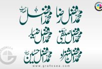 Afzal Raza Hussain Muslim Urdu Name Calligraphy