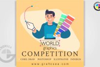 Word Graphic Competition Media Poster Design CDR