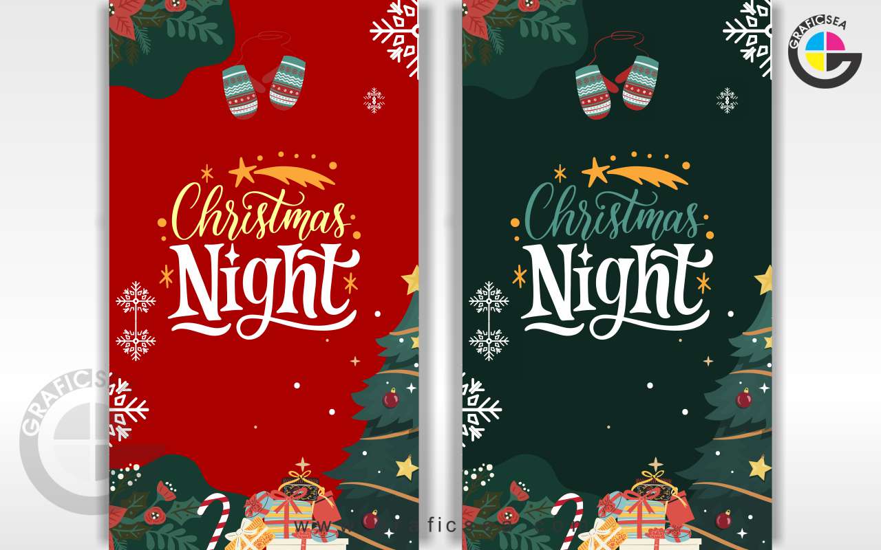 Christmas Party Poster Red And Black Color CDR Vector Free Download ...