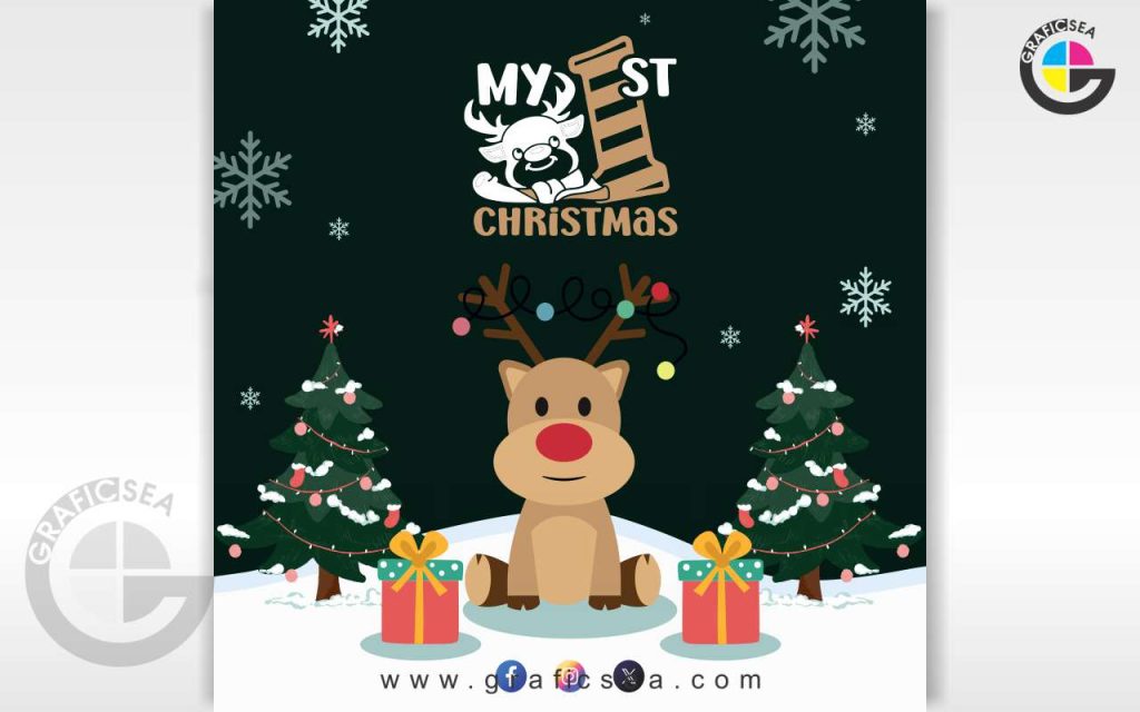 Kids Wish Christmas Art Card Media Post Card CDR Vector Free Download ...