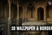 Fantasy Architectural Doorwar Arch 3D illustration Building