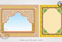 2 Golden Yellow Floral Art Frame CDR Design