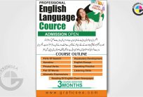 Admission Open English Language Course Poster CDR Design