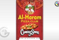 Pizza Club Opening Soon Flyer Poster CDR Design