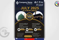 Umrah Travel and Tours Company Plan Flyer CDR Design