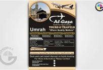 Umrah Travels Company Corporate Black English Poster CDR Design