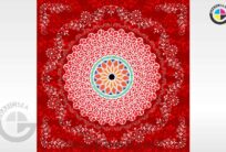 Wedding Mehandi Party Dance Floor Red Mandala Flex CDR Vector