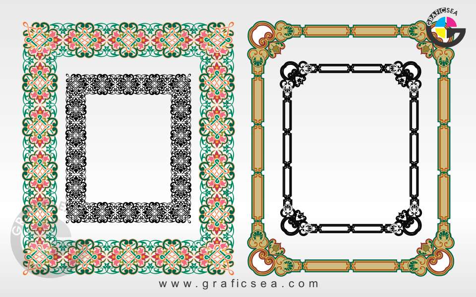 Set Of Floral Photo Frame Vector Art CDR File Free Download | Graficsea