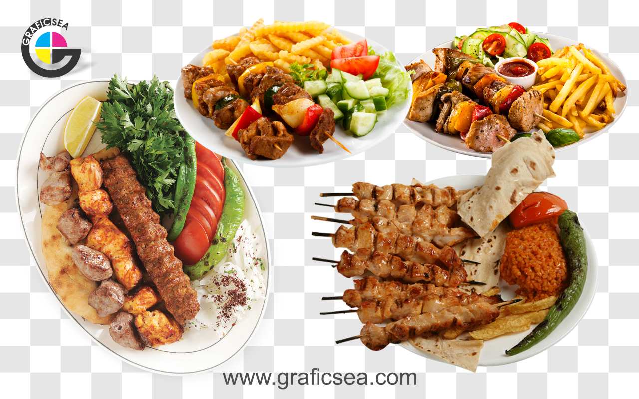 Tikka Boti Seekh Kabab Salad Roti Food Platter PNG Images Free Download | graficsea Tikka Boti Seekh Kabab Salad Roti Food Platter PNG Images